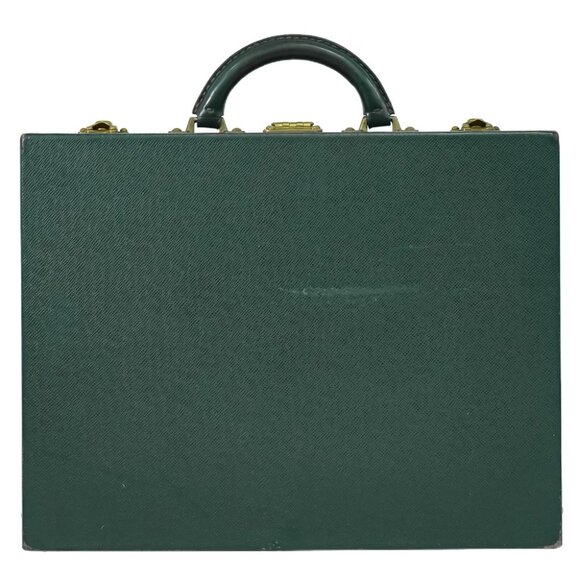 Louis Vuitton Diplomate M30014 Taiga Leather Trunk Attache Case Green - Picture 1 of 10